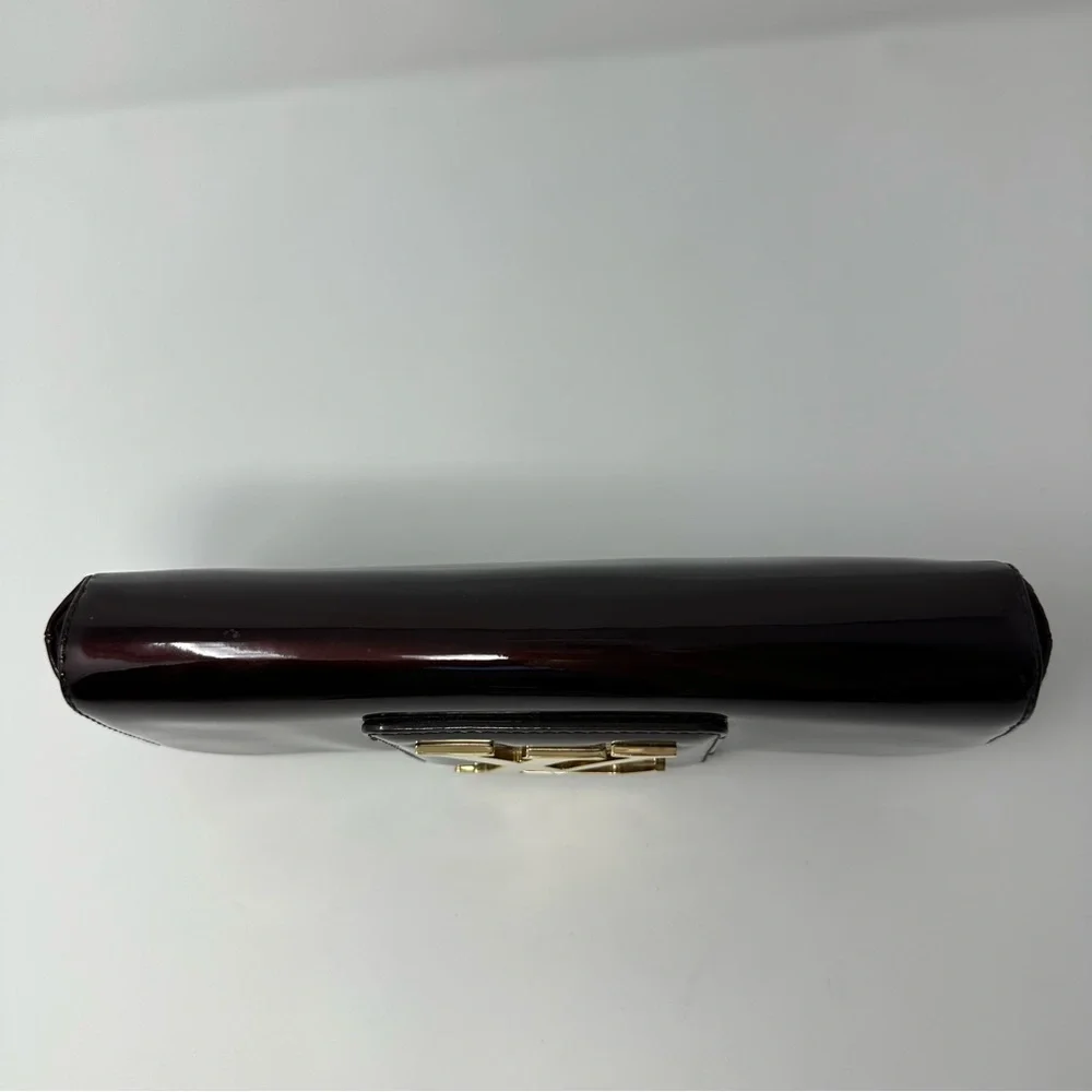 Louis Vuitton Dark Burgundy Clutch with Gold Logo - Picture 6 of 16